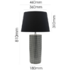 Modern monochrome houndstooth table lamp for elegant interior styling