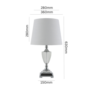 Modern crystal and metal table lamp for elegant interior styling