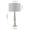 Modern crystal and gold table lamp for elegant interior styling
