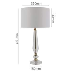 Modern crystal and gold table lamp for elegant interior styling