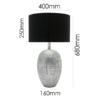 Modern metallic textured table lamp for elegant interior styling