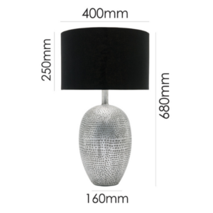 Modern metallic textured table lamp for elegant interior styling