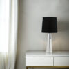 Modern crystal and metal table lamp for elegant interior styling