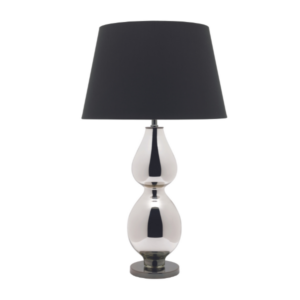 LLT Furbelo Black Table Lamp with black chrome base
