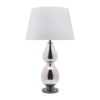 LLT Furbelo White Table Lamp with reflective black chrome double-gourd base