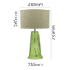 730mm tall sophisticated statement lamp for bedside or living rooms
