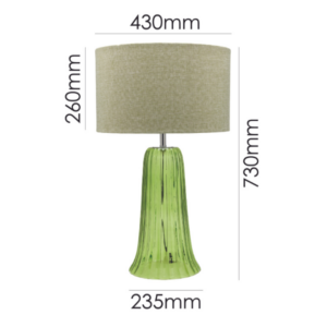 730mm tall sophisticated statement lamp for bedside or living rooms