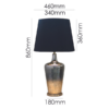 Modern gold plated and gradient glass table lamp for interior styling