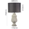 Modern industrial style cement table lamp for elegant interior styling
