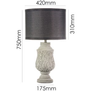 Modern industrial style cement table lamp for elegant interior styling