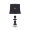 LLT Allsorts Black Table Lamp with chrome base and black glass design
