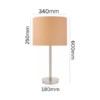 Modern minimalist nickel table lamp for elegant interior styling