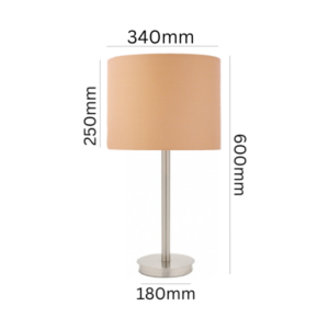 Modern minimalist nickel table lamp for elegant interior styling