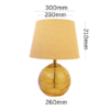Modern amber tinted glass table lamp for elegant interior styling