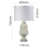 Modern rustic style cement table lamp for elegant interior styling