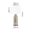 Modern mercury glass table lamp for elegant interior styling