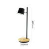 Modern black desk lamp with wireless charging and USB port