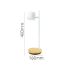 Modern white desk lamp with wireless charging and USB power port