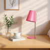 LLT Frolic Pink Table Lamp with metal shade and timber stem