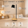 LLT Smart A Black lamp featuring wireless charging, USB charging, touch switch and adjustable head