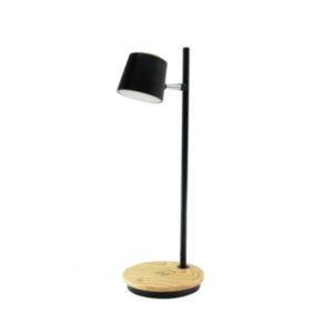 LLT Smart A Black Wireless Charging Table Lamp with USB Port