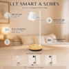 LLT Smart A White lamp featuring wireless charging, USB charging, touch switch and adjustable head