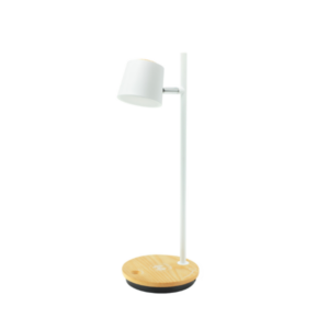 LLT Smart A White Wireless Charging Table Lamp with USB Port