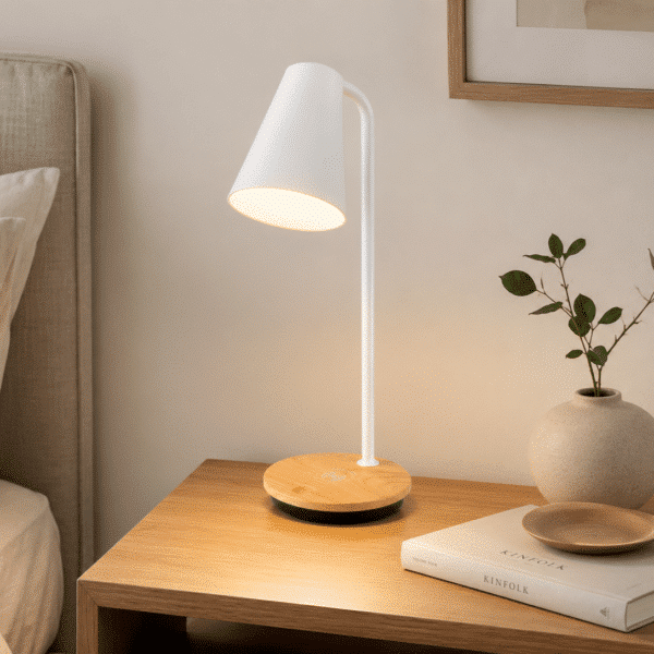 LLT SMART C WHITE table lamp with wireless charging base and touch switch