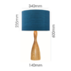 Modern faux wood table lamp for elegant and natural interior styling
