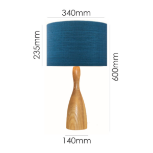 Modern faux wood table lamp for elegant and natural interior styling