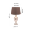 LLT Vision Coffee Table Lamp with clear coffee glass base