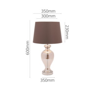 LLT Vision Coffee Table Lamp with clear coffee glass base