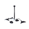 LLP Spida 5LT pendant light detail showing contrast between matte black exterior and white inner cone shade