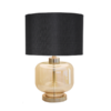 Modern black shade glass table lamp for bedroom or living room