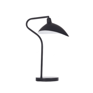 Contemporary table lamp with black frame