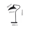 LLT Spida bedside lamp in matte black finish