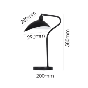 LLT Spida bedside lamp in matte black finish