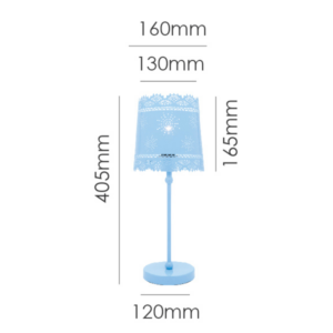 Sky blue LLT Alice Metal Table Lamp for bedroom or desk