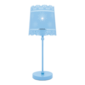 LLT Alice Blue Table Lamp with laser-cut metal shade