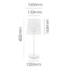 Modern LLT Alice White Table Lamp for bedroom or living room décor