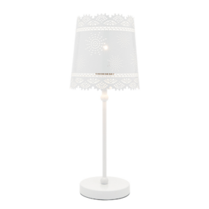 LLT Alice White Bedside Lamp with modern decorative look