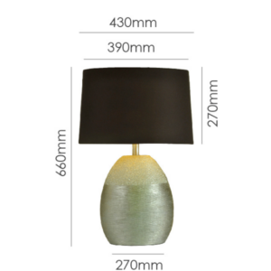 Modern silver gold ceramic table lamp for elegant interior styling