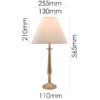 Modern antique brass fluted table lamp for luxury interiors