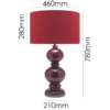 Modern red glass table lamp for luxury interior styling