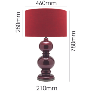 Modern red glass table lamp for luxury interior styling