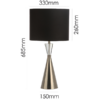 Modern crystal table lamp with black fabric shade