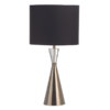 LLT Tower Crystal Black Table Lamp with brushed nickel and crystal base