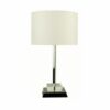 LLT Faiz Standard White Table Lamp with black chrome crystal base