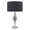 640mm tall statement lamp with black shade for office or bedside