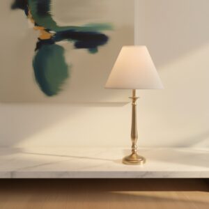LLT Flute AB Standard Table Lamp with antique brass base